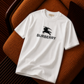 Burberry Logo Baskılı Beyaz Premium Erkek Tişört