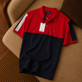 Tommy Style Erkek Polo Yaka Kırmızı Lacivert Tişört