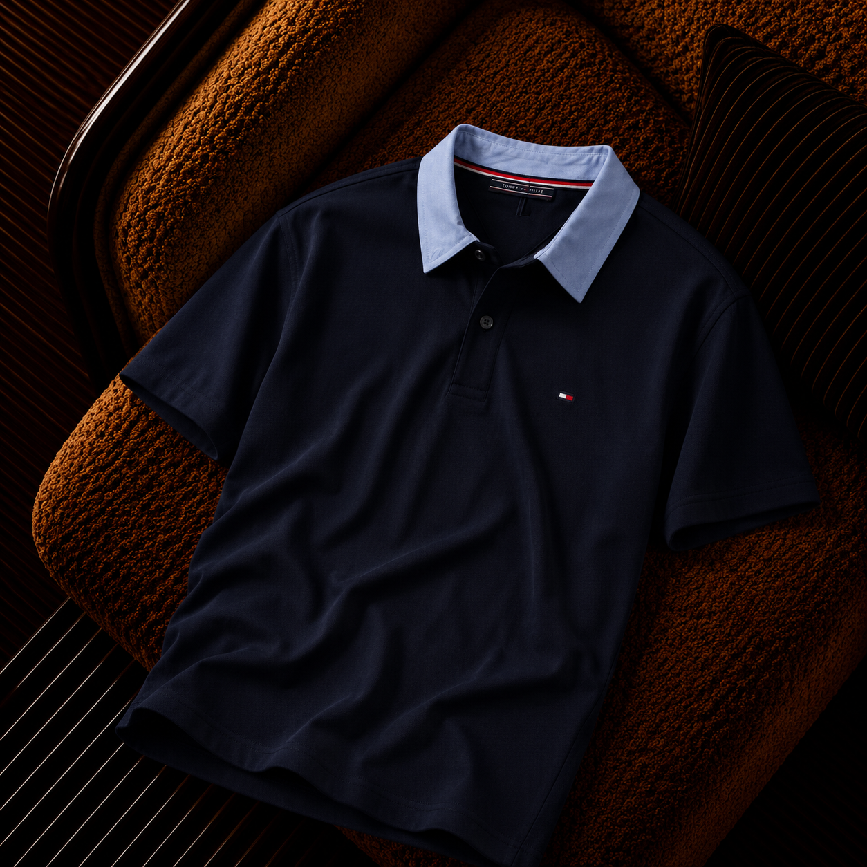 “Tommy Hilfiger” Premium Erkek Polo Yaka Tişört – Lacivert