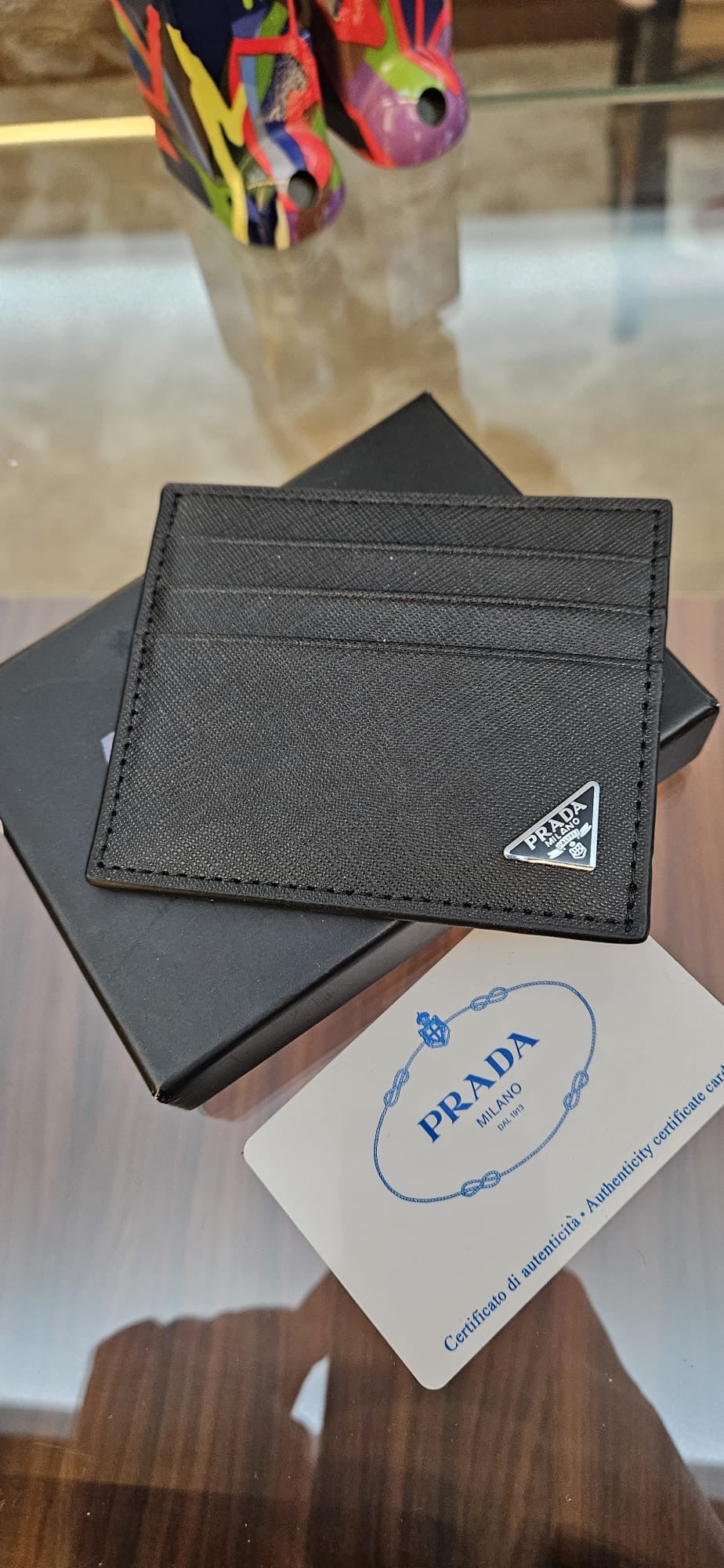 Premium Siyah Deri Kartlık | Unisex İnce Kartlık | Minimal Tasarım | Çok Bölmeli