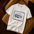 Lacoste Grafik Baskılı Beyaz Premium Erkek Tişört