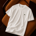 Lacoste Nakış Logo Beyaz Premium Erkek Tişört