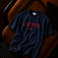 “Lacoste” Sailing Club Baskılı Premium Erkek Bisiklet Yaka Tişört – Lacivert