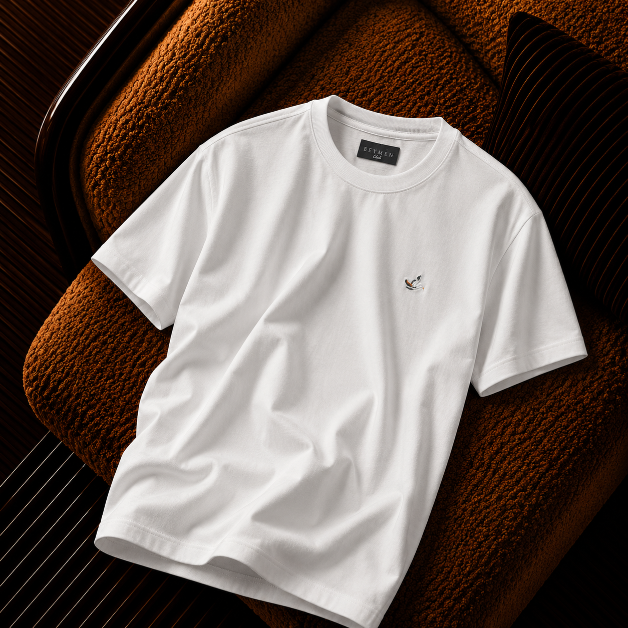 “Beymen Club” Premium Erkek Bisiklet Yaka Basic Tişört – Beyaz
