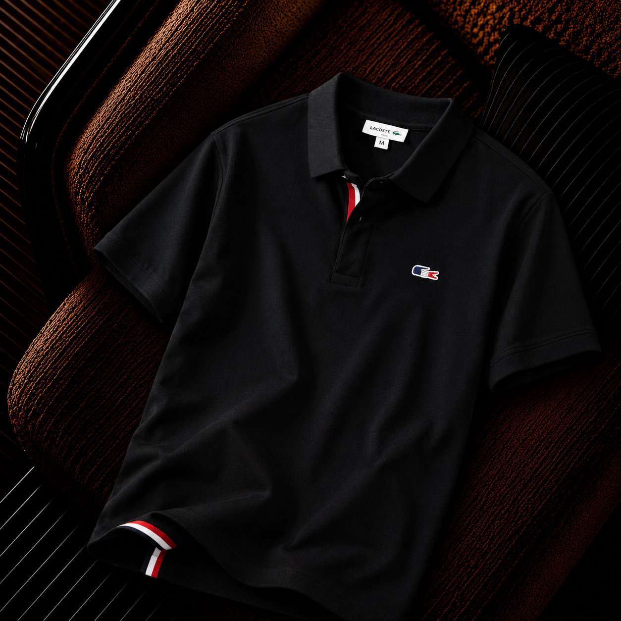 Lacoste Premium Siyah Polo Yaka Erkek Tişört – Modern Fit