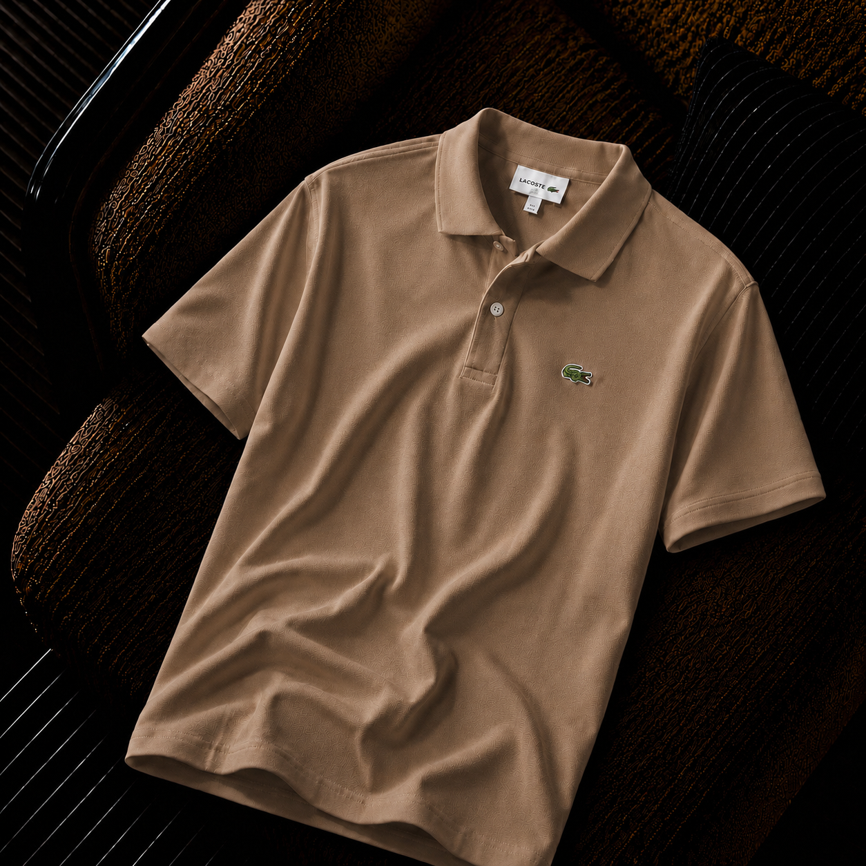 Lacoste Erkek Kahve Polo Yaka Tişört – Premium Pamuk Slim Fit