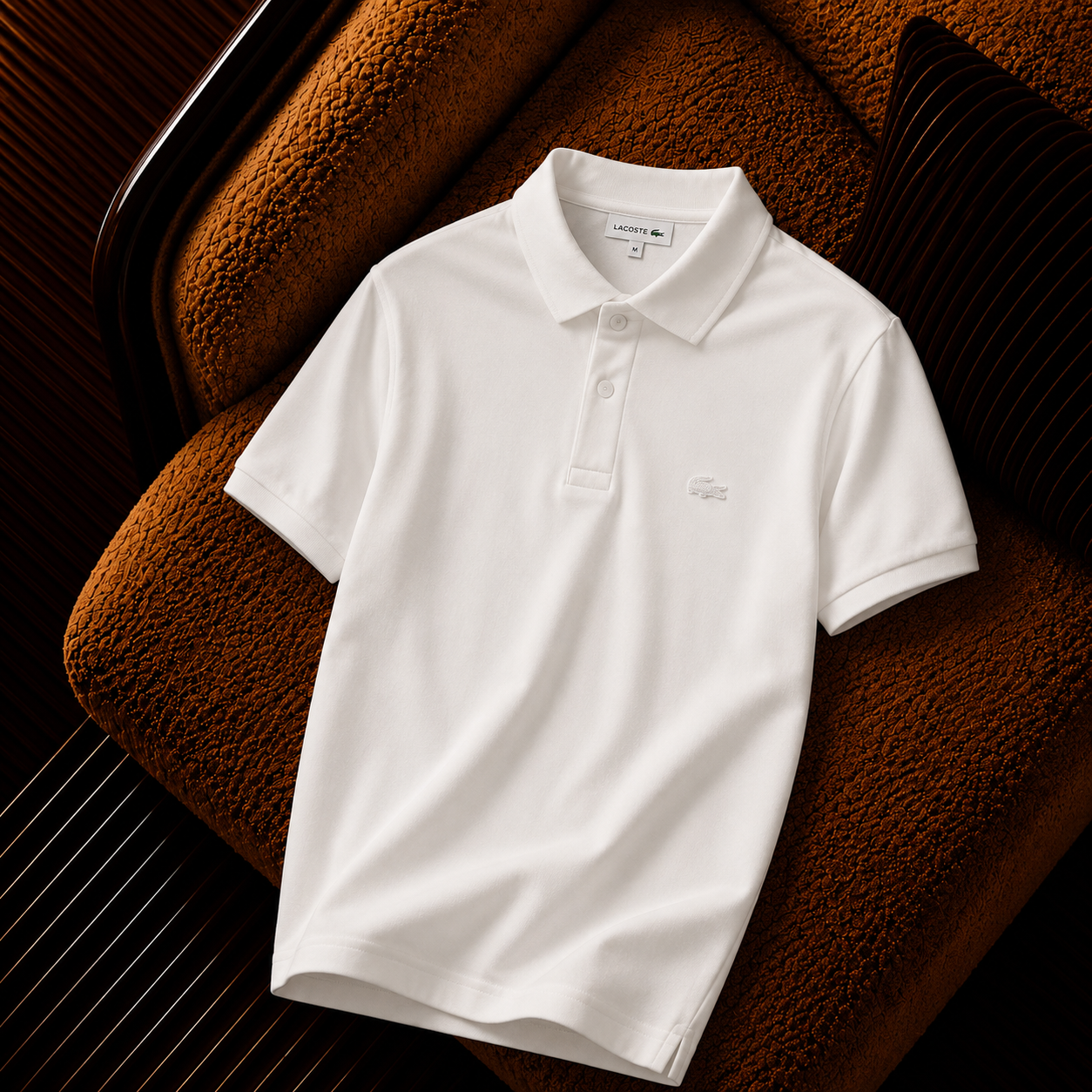 Lacoste Erkek Beyaz Polo Yaka Basic Tişört