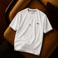 Lacoste Premium Nakış Logo Erkek Basic Tişört – Beyaz