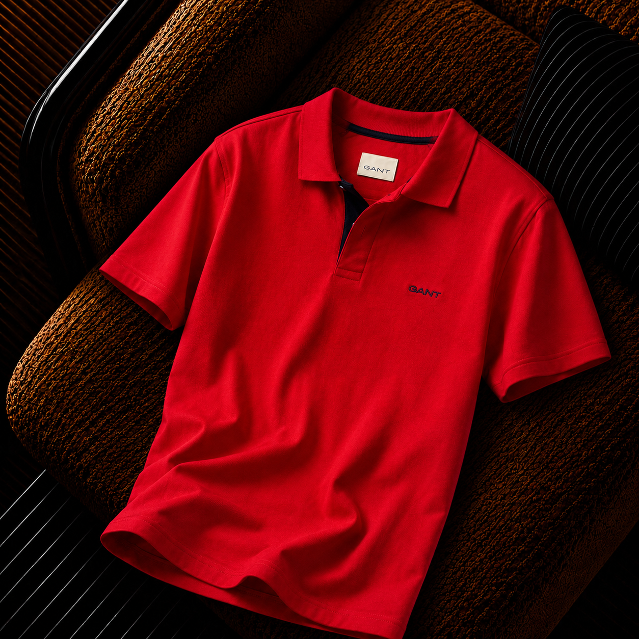 GANT Premium Polo Yaka Erkek Tişört – Kırmızı