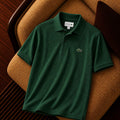 “Lacoste” Nakış Logo Detaylı Polo Yaka Tişört – Koyu Yeşil