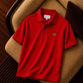 “Lacoste” Nakış Logo Detaylı Polo Yaka Tişört – Kırmızı