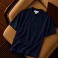 “LACOSTE” Kabartma Logo Detaylı Erkek Tişört – Lacivert
